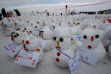 Concours de bonshommes de neige lors du festival de la neige, Sapporo